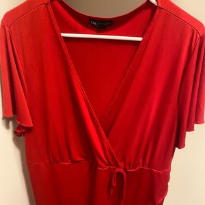Flirty red ladies 3X top